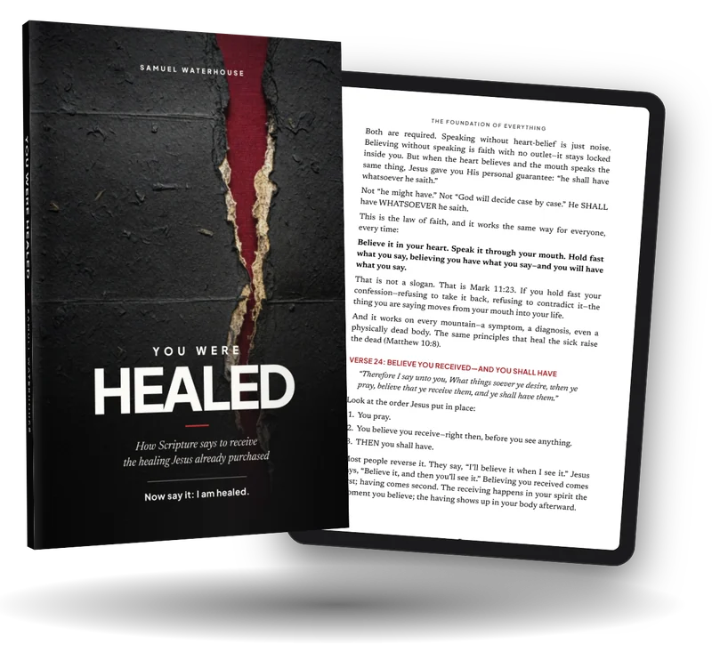 You Were Healed book and tablet mockup